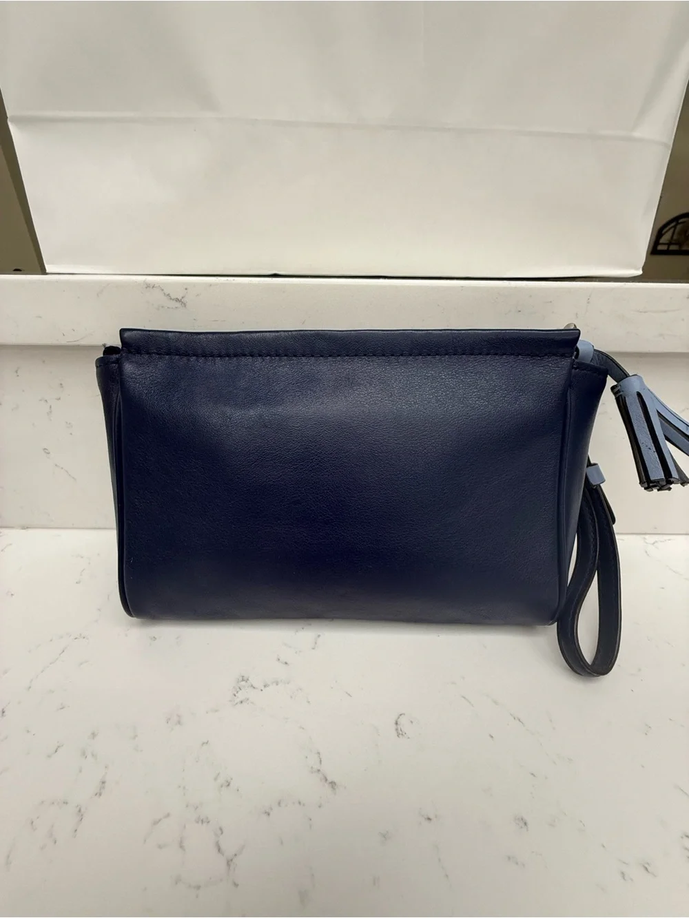COACH Legacy Two-Tone Leather Zipper Wristlet/Pouch